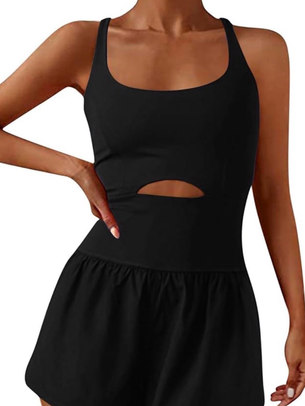 NWOT WORKOUT ROMPER JUMPSUIT WITH CUTOUT
